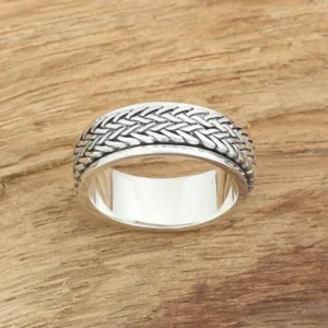 Silver band ring
