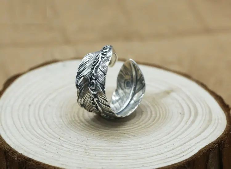 Adjustable Feather Silver Ring Adjustable Feather Silver Ring